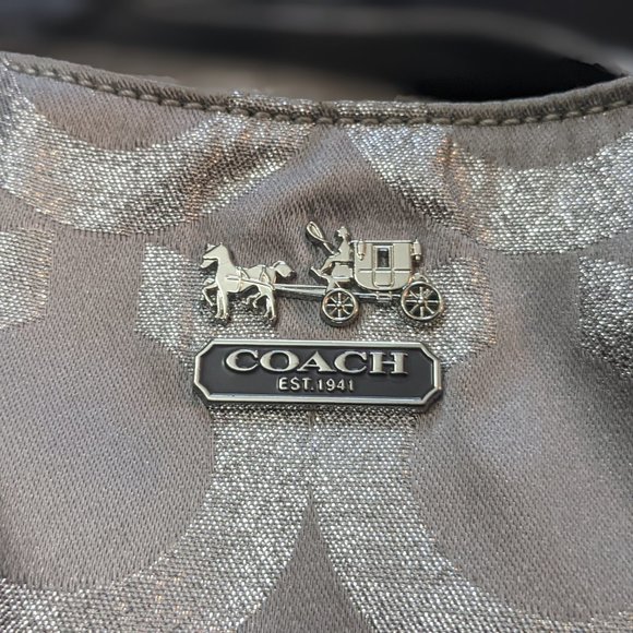 Coach Maggie Signature Madison Op Art Lurex 14426 Purse - Picture 14 of 14